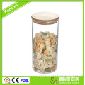 Airtight Glass Storage Jars for Food with wooden lid Wholesale